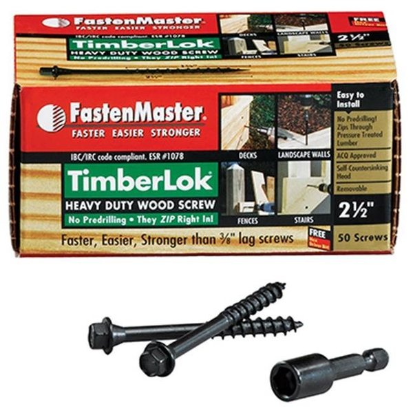 Fastenmaster FastenMaster FMTLOK212-50 2.50 in. Timberlok Heavy Duty Wood Screw; 50 Pack 186651